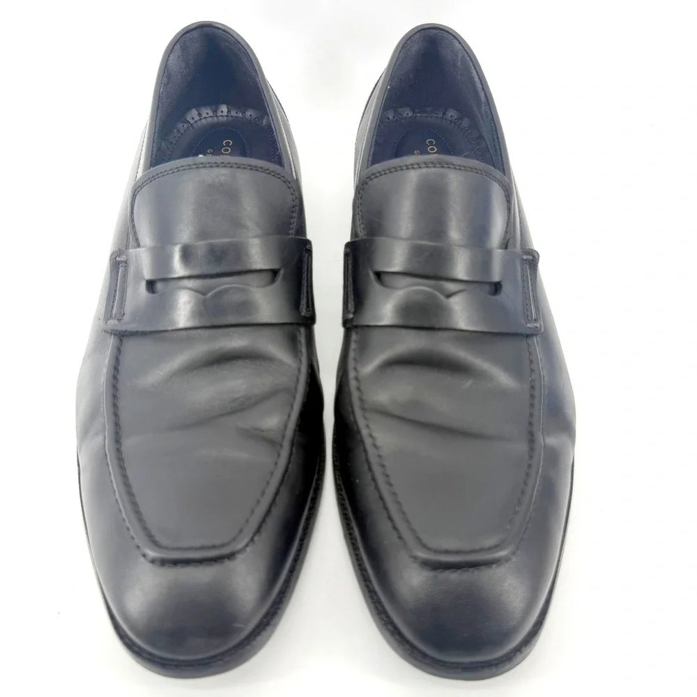 Cole Haan Warner Grand 360 Penny Loafers Men 11 Blk Leather Dress Shoes British